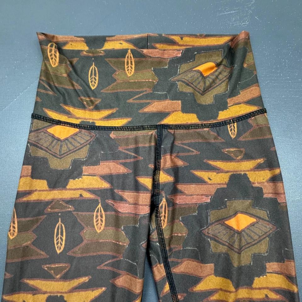 Leggings Teeki Mujer Cintura Alta Pequeños Marrón Naranja Estampado Tribal Ecológico Foto 2 de 4