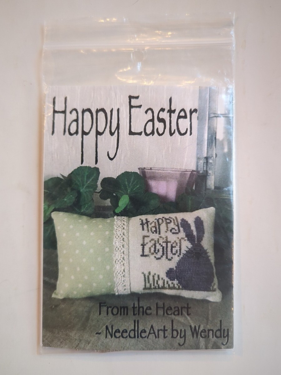 From the Heart Needle Art by Wendy Happy Easter Cross Stitch Chart