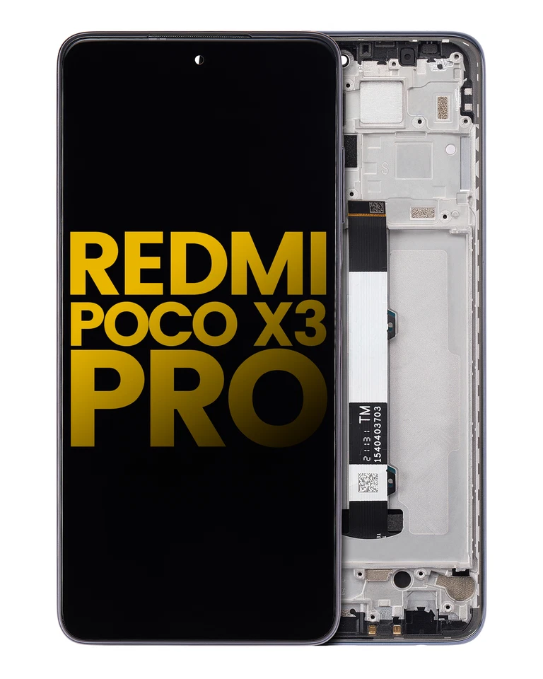 LCD Assembly With Frame Compatible For Xiaomi Redmi Poco X3 X3 Pro Phantom Black - Image 2 of 4