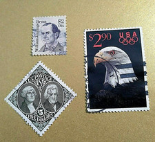 SCOTT # 2195, 2540 & 2592 - ZESTAW TRZECH ZNACZKÓW (2,00 USD, 2,90 USD I 5,00 USD) UŻYWANE ZNACZKI -F