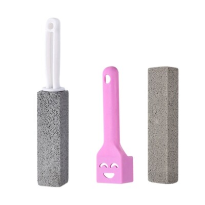 2Pcs Toilet Cleaning Pumice Stone Handle Removes Rust Limescale Hard Water Stain