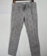 Free people Jeans Womens Floral tan waist 29 patterned Romantic Cottage Artsy