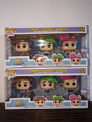 Funko Pop! Vinyl The Fairly OddParents Timmy Cosmo Wanda 3 Pack SDCC 2023 New
