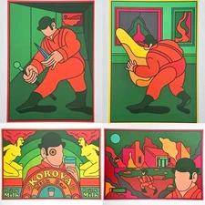 Set of 4 A CLOCKWORK ORANGE Limited Edition 5x7 Postcards by Scott Balmer