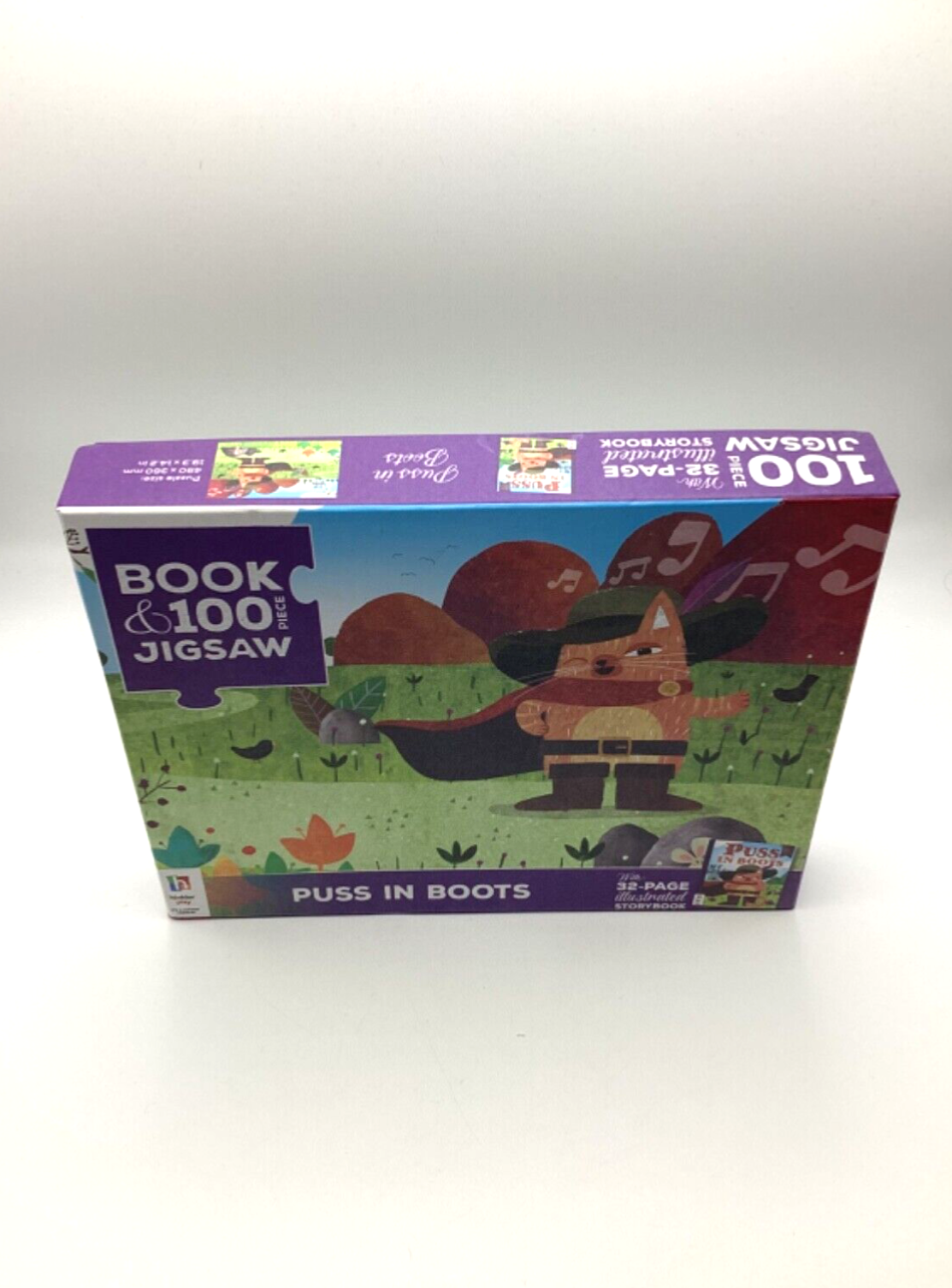 Hinkler Play Puss In Boots 100 Piece Jigsaw Puzzle And Book Used Complete