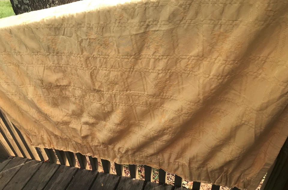 Cortinas plisadas brocado dorado vintage hechas a medida [par disponible] 41 x 62 Foto 3 de 4