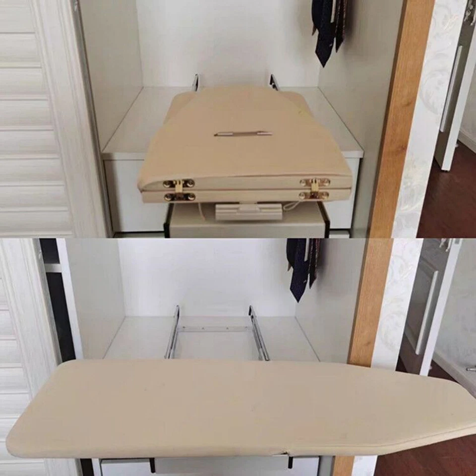 Foldable Rotated Ironing Board Closet Pull-Out Stow Away in The Cabinet - Image 3 of 4