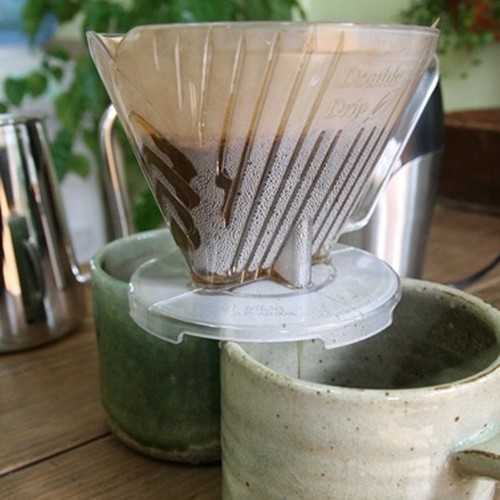 Gocciolatore doppio caffè casa TRASPARENTE versare sopra tè erogazione goccia due tazze alla volta - Foto 9 di 9