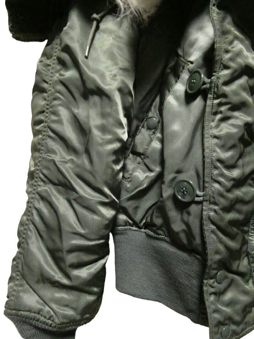ALPHA N-2B Flight Jacket Coat men Size S olive green Vintage ALPHA N-2B Flight Jacket Coat men Size S olive green Vintage