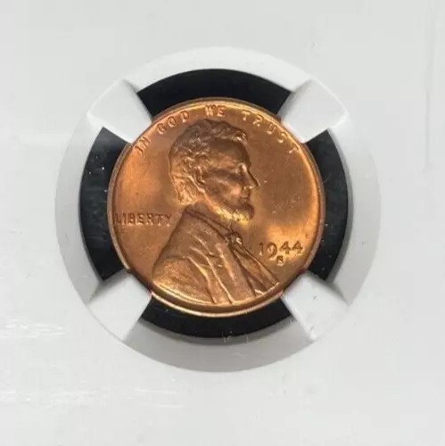 1944-S LINCOLN WHEAT CENT ~ NGC MS 67 RD ~BEAUTIFUL COIN~REF#78-019