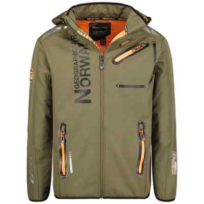 Geo Norway ROYAUTE Herren Grün Jacke Softshell Trekking Outdoor WY1996H