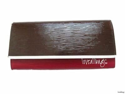 AUTH LOUIS VUITTON EPI FLORE WALLET PRUNE FUSCHIA