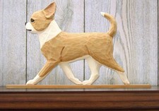 Chihuahua Sign Plaque Wall Decor Fawn/White