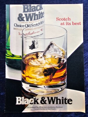 Black & White Old Scotch Whisky original Werbung aus 1987