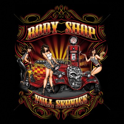 Body Shop Full Service Hot Rat Rod Pin Up Girls Classic Car Auto T Shirt Tee Ebay