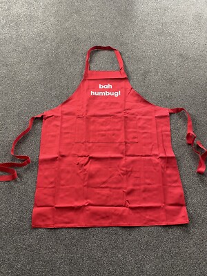 Artscape Schürze ''Bah Humbug!'' Rot Weihnachten Xmas Erwachsene Made in UK NEU