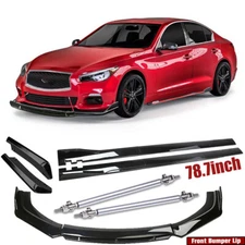 For INFINITI Q50 Front Bumper Lip Spoiler Splitter Side Skirt Rear Strut Rod