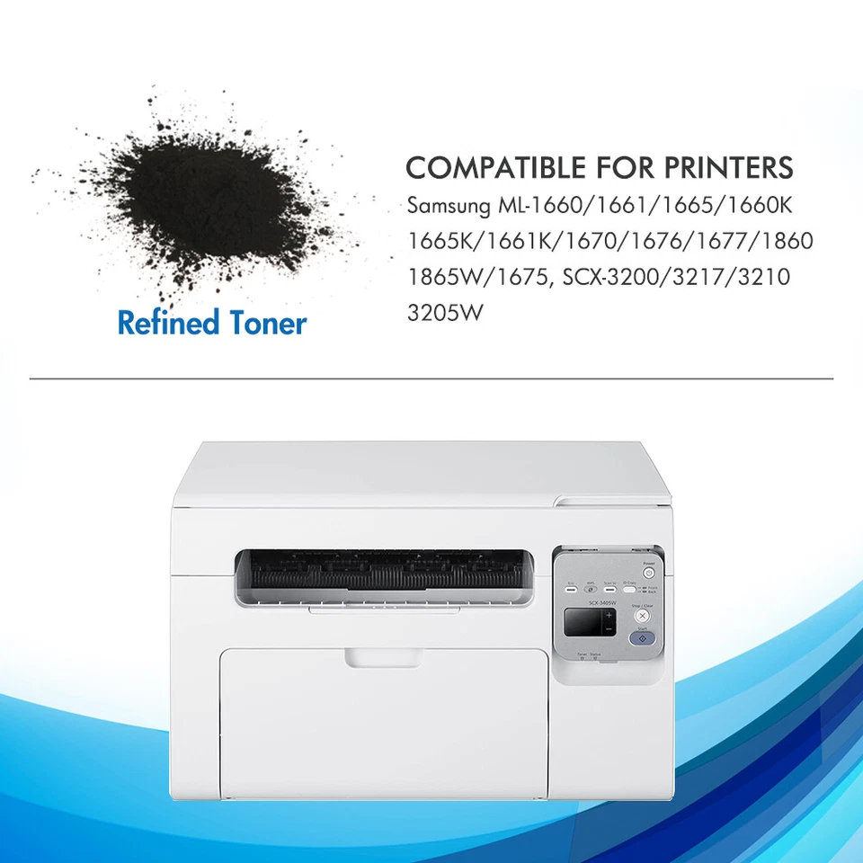 Paquete de 3 cartuchos de tóner MLT-D104S compatibles con Samsung ML-1865w Foto 3 de 4