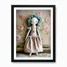 Vintage Doll Collection Alma Art Pr Framed Wall Art Poster Canvas Print Picture