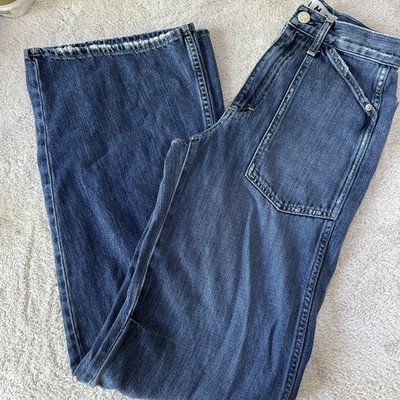 AMO Denim Severine Cargo Jeans Wide Leg Blue size 24 NWOT's