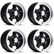 Set 4 15 Vision 141 Legend 5 Gloss Black Machined Lip 15x8 Wheels 5x4.75 5x120