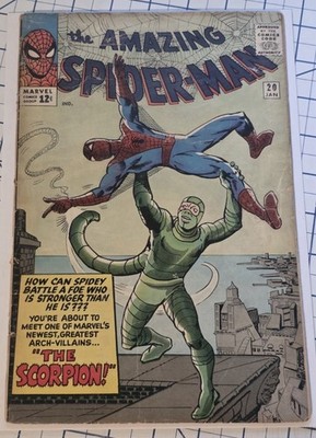 AMAZING SPIDER-MAN #20 - 1ST Appearance of SCORPION, 1965 Complete w/ Pinup!