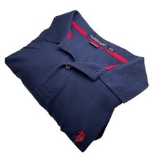 US Polo Assn Ultimate Pique Navy Blue Short Sleeve Polo Shirt Men's 3XL Tall
