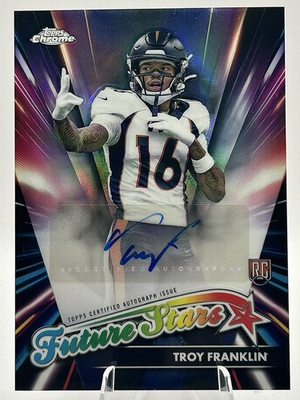 #ad 2024 Topps Chrome Future Stars Autographs Troy Franklin #FSA TF AU RC $8.00