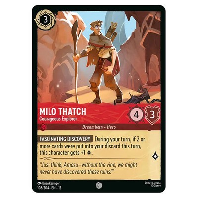 Lorcana - Wilds Unknown - Milo Thatch - Courageous Explorer (Common) - 108/204