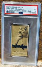 1887 N172 Old Judge Dave Orr 360-4b Columbus Catch Hands Head Hi R Pop 1/0 PSA 3