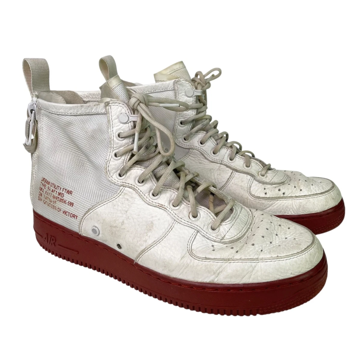 Nike SF Air Force 1 AFI Mid Red Ivory 917753-100 Men