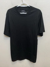 Isaac Mizrahi Men's Large Black T-Shirt Short Sleeve Crew Neck Pima Cotton NWT