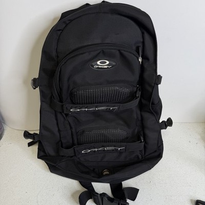 Vintage Oakley Big Logo Backpack Black Y2K Book Bag Tactical Style