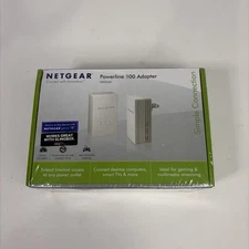 NIP Netgear Powerline 100 Adapter XAVB1201 Internet Extender To Any Room Sealed