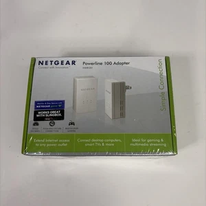 NIP Netgear Powerline 100 Adapter XAVB1201 Internet Extender To Any Room Sealed