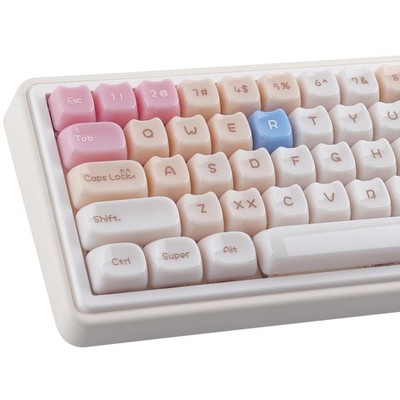 Ceramic Jade Ragdoll Cat Keycaps 148 Keys Translucent Pink Jelly Cute Keycaps...