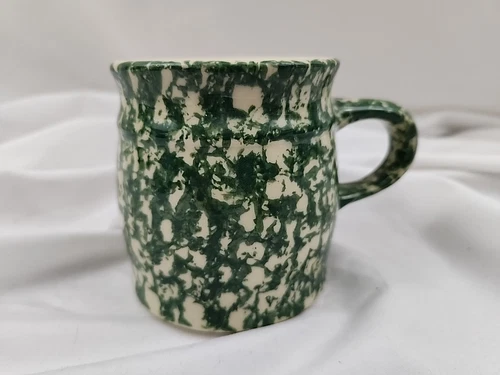 Gerald Henn Workshop Green  Spongeware Pottery Mug Roseville OH