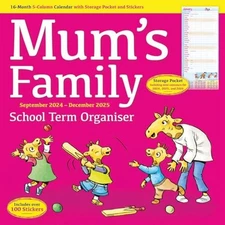 Mums Family Organiser Wall Planner 2025 Calendar Book The Fast Free Shipping