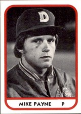 1981 Durham Bulls TCMA #23 Mike Payne Williston Florida FL High School Card