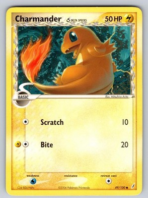 Charmander 49/100 Common Crystal Guardians Pokemon Lightly Played