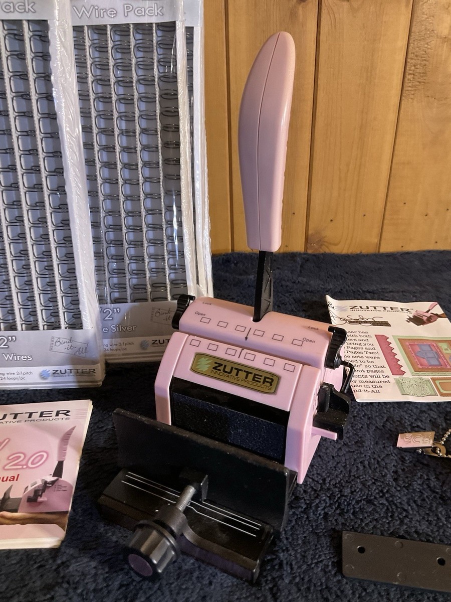 Zutter Bind It All bookbinding machine with 10 binding wire kits