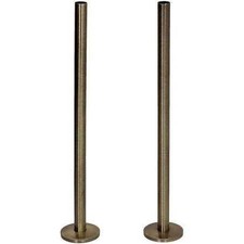 Radiator Pipe Covers Shroud Set Metal Antique Brass (Diam) 18mm (L) 300mm - Pair