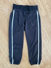Girls Ivivva By Lululemon Size 12 Black High Waist Crop Joggers