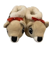 Reindeer 12-24 Months Girls Slipper Booties Warm And Cozy Holiday New