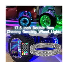4pcs 17.5 inch Double Row Wheel Lights for Truck/Car/ATV/UTV, Dancing Chasing...