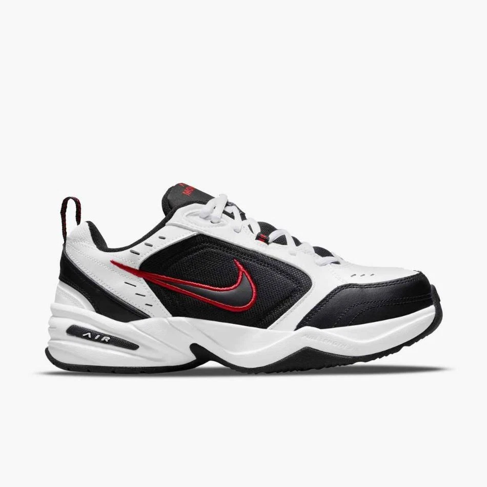 Nike AIR MONARCH IV Men's White Black Red 101 Walking Shoes Medium & WIDE WIDTH - Image 1 of 4