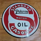 STANDARD POLARINE PORCELAIN ENAMEL SIGN 29 X 29 INCHES