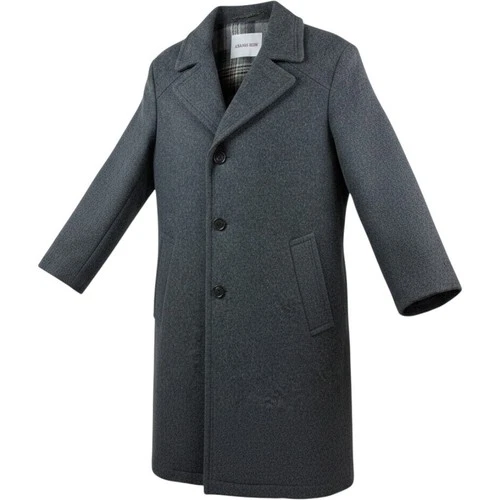 Mens 44 Reg Adams Row Overcoat Wool Blend Grey Car Coat Classic Winter Topcoat - product listing photo