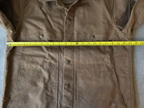 Filson Dry Tin Cloth Jac-Shirt | Small | Made in USA | Sepia | Discontinued image 12