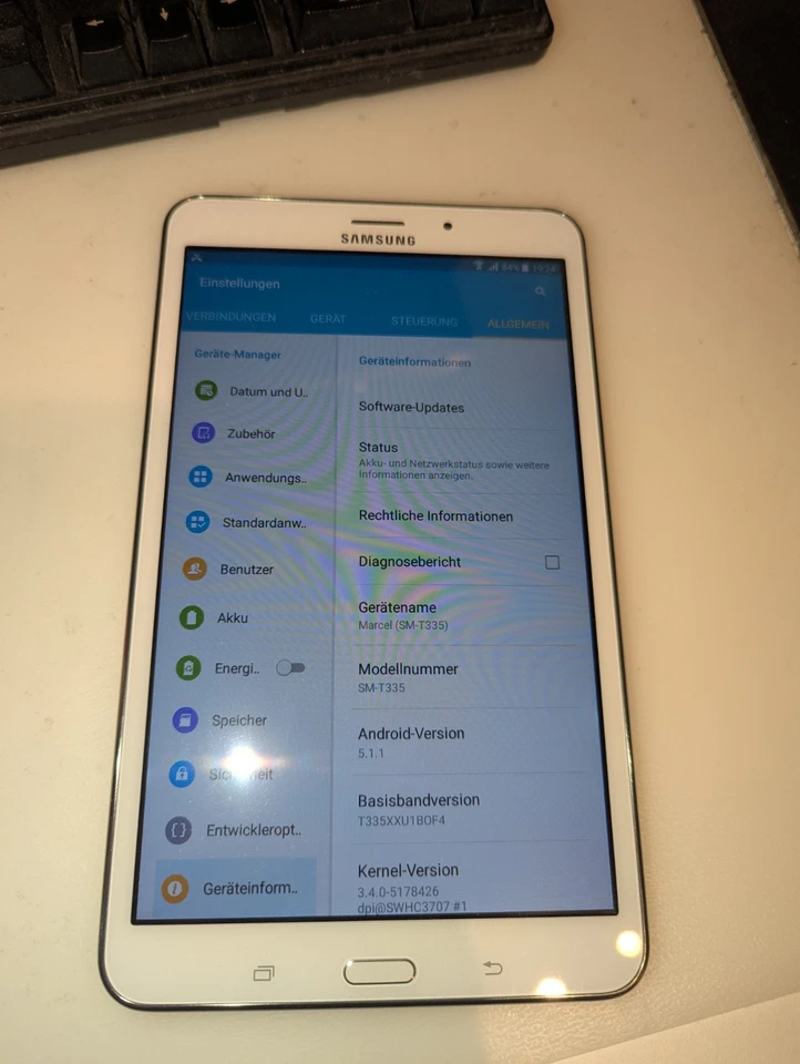 Samsung Galaxy Tab 4 8,0" 16GB Weiß WiFi + LTE Android Tablet T335 - Bild 3 von 3